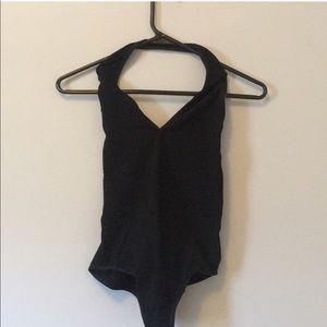 American apparel deep v neck body suit